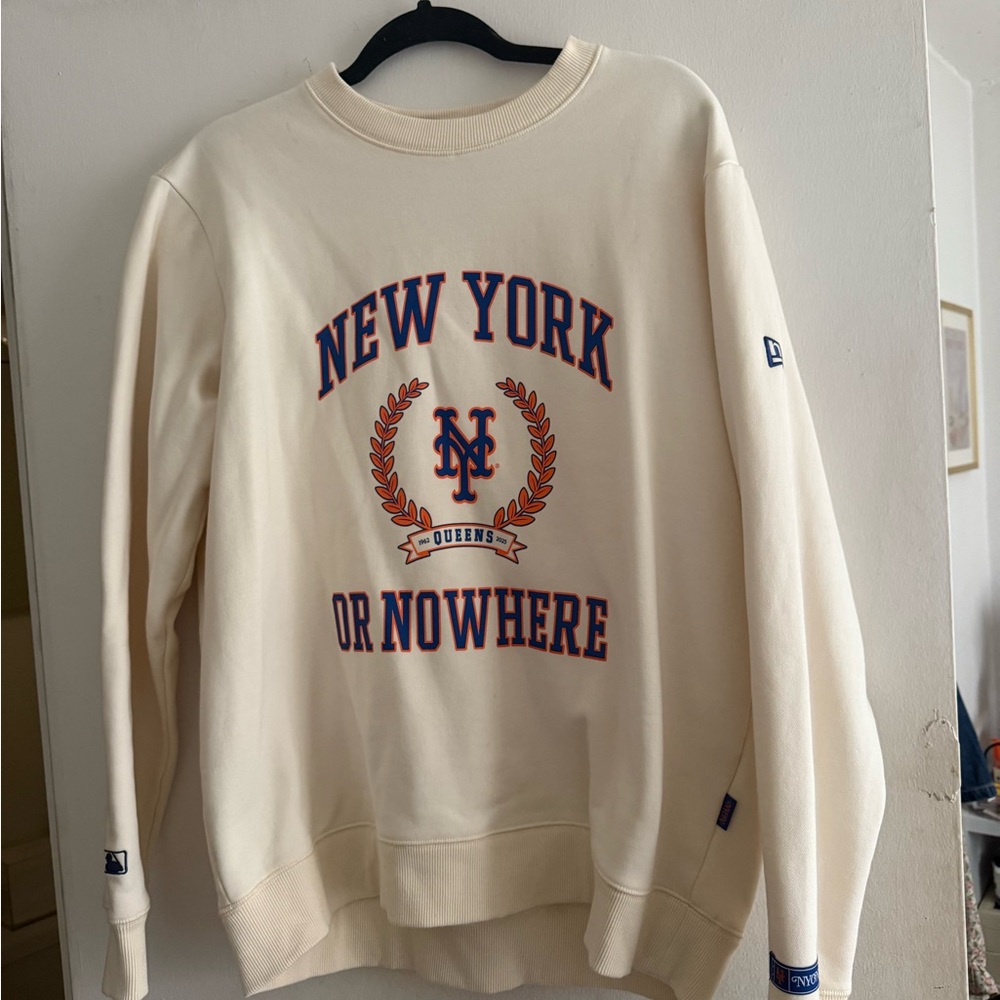 Mets Cream NYON New York Graphic Sweater